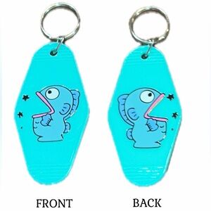 Custom-made Retro Motel-Style Keychain – Hangyodon Design